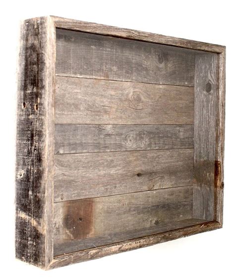 reclaimed wood box with metal frame|rustic reclaimed wood frames.